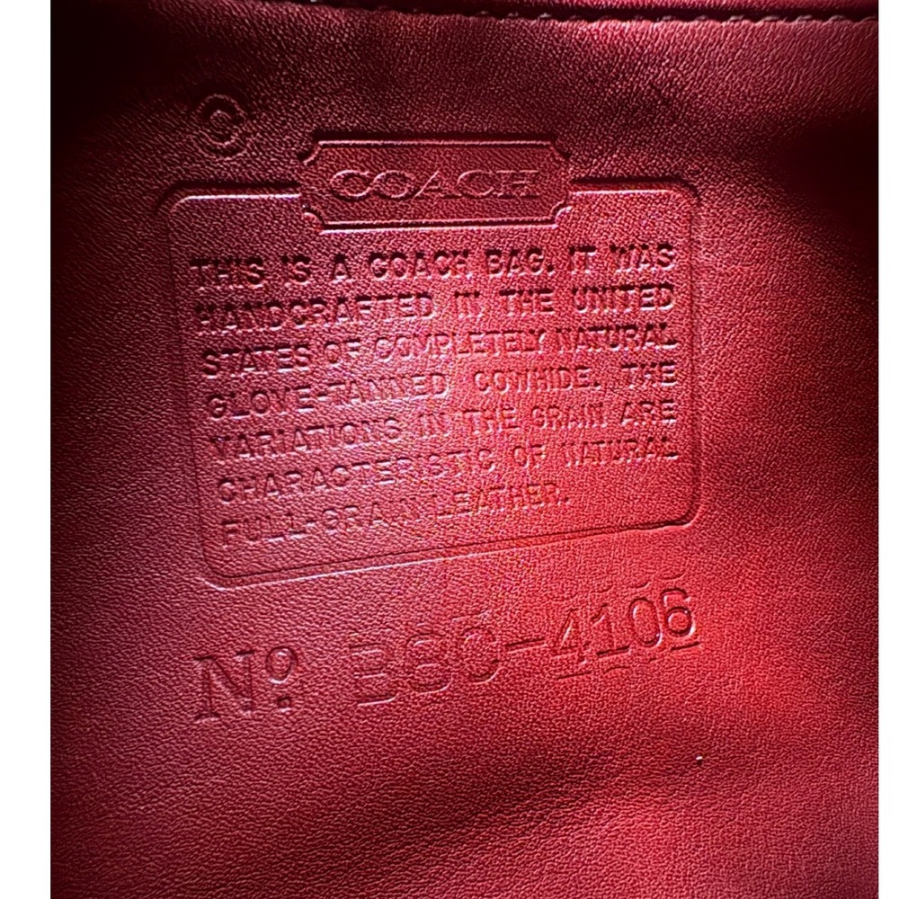 Coach Vintage Soho Small Satchel 4106 Red Leather‎ 1998 USA Era Rare - Picture 3 of 9
